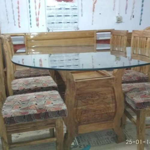 4 Seater Wooden Dining Table Set