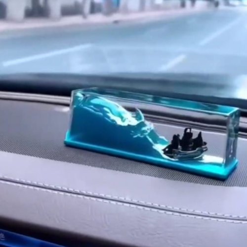 Glass Sea Ship Car Dashboard Decorative