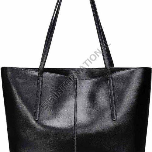 Black Tote Genuine Leather Handbag