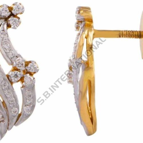 Gold Diamond Drop Earrings