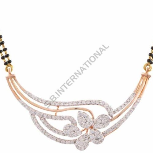 Modern Ladies Gold Diamond Mangalsutra