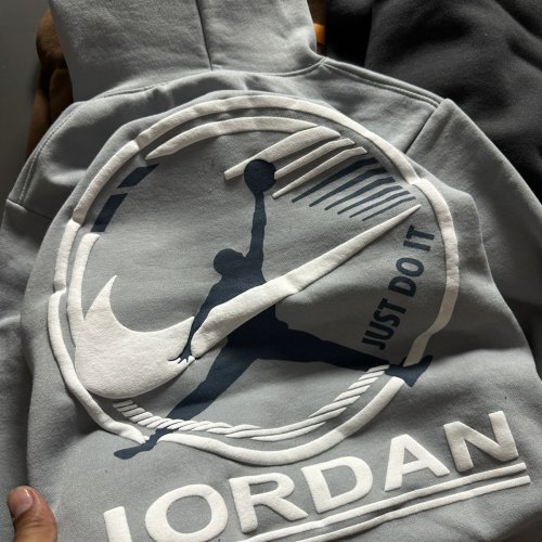Jordan Printed Grey Boy Hoodie