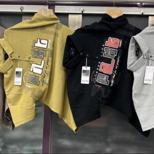 Men Collar Printed Cotton T Shirts