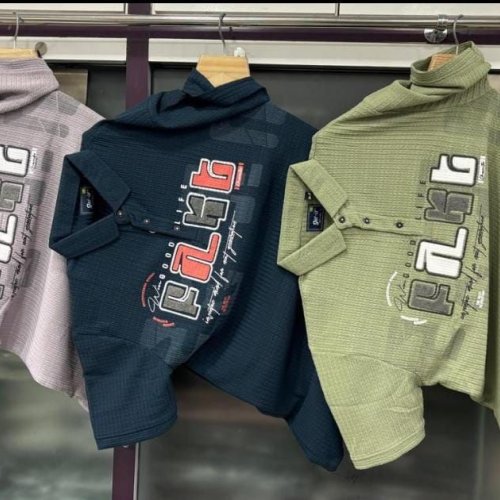 Stylish Men Collar Printed T Shirt