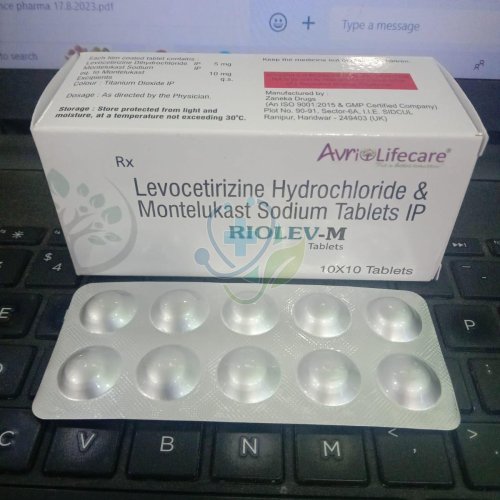 Riolev M Levocetirizine Hydrochloride Montelukast Sodium Tablet