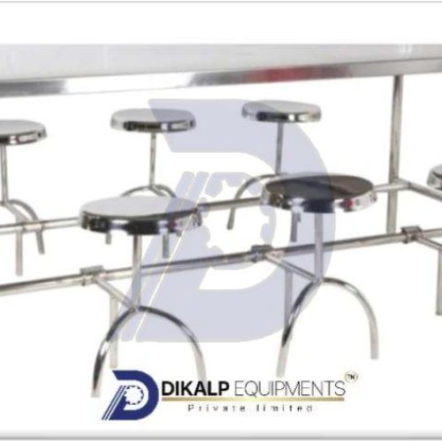 Stainless Steel Canteen Dining Table and Chair Set