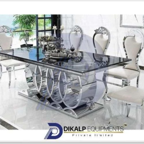 Stainless Steel Dining Table Set