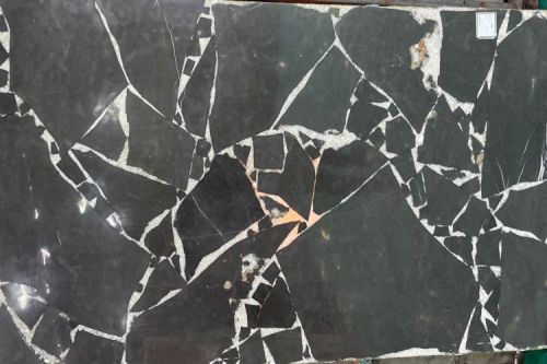 Rectangle Black Marble Table Top with Light