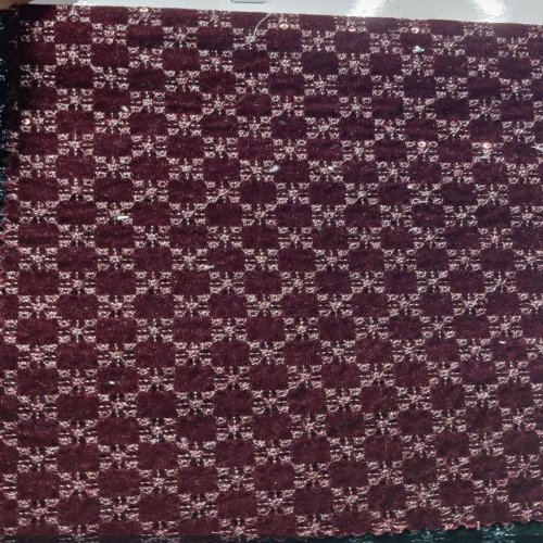 Checked Embroidered Fabric