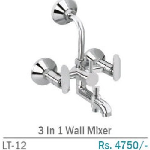 LT-12 3 In 1 Brass Wall Mount Bath Mixer