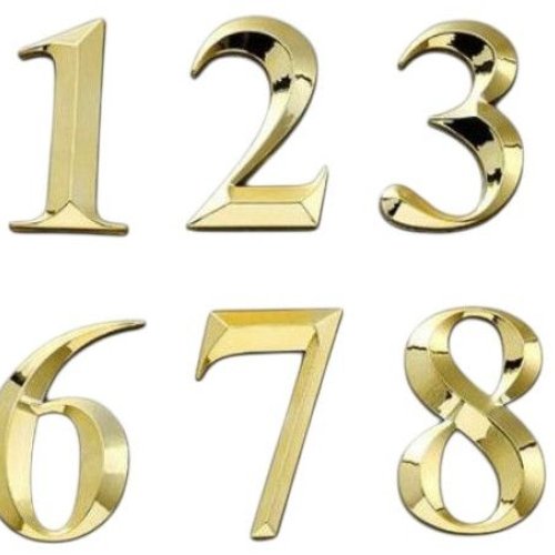 3D Brass Golden Numbers