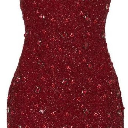 Ruby Crystal Embellished Mini Dress