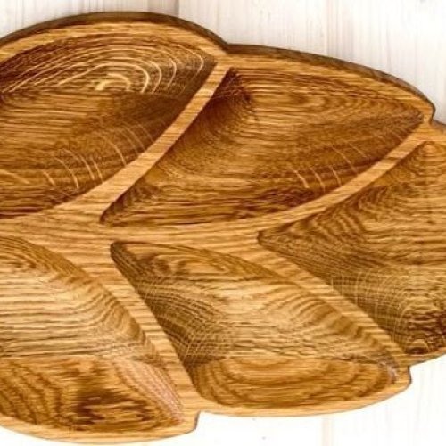 Wooden Leaf Shape Tray