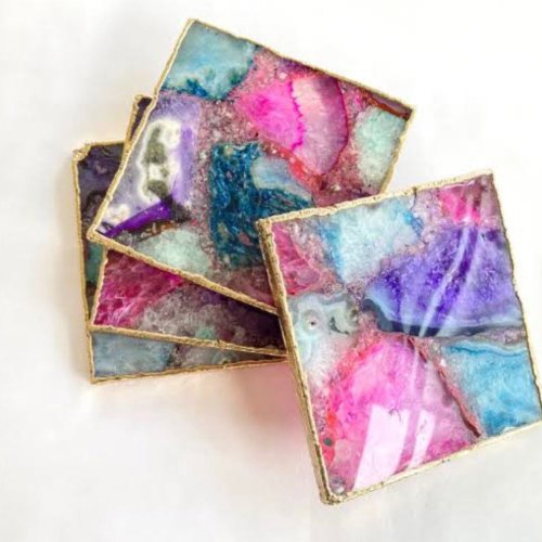 Agate Coaster Set