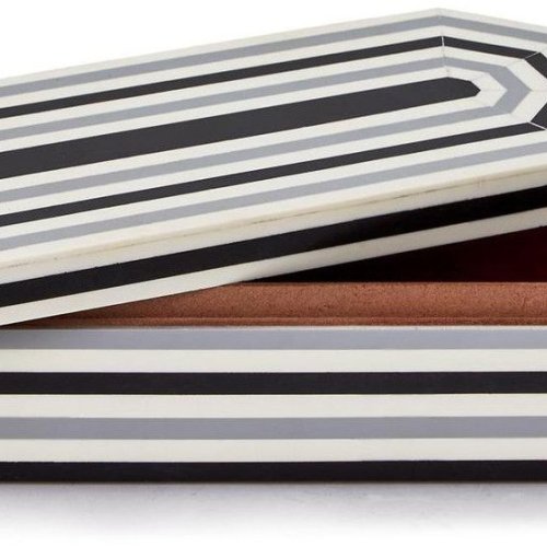 Black & White Resin Octagon Organizer Box