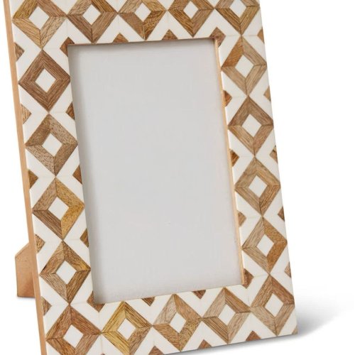 Brown Diamond Resin & Wood Inlay Photo Frame