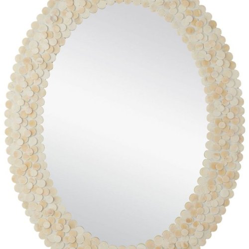 Decorative Oval Shell Vanity Mirror