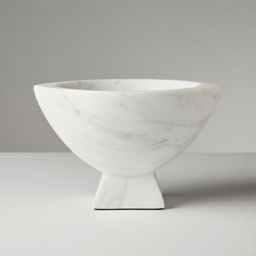 Marble Pedestal Accent Bowl