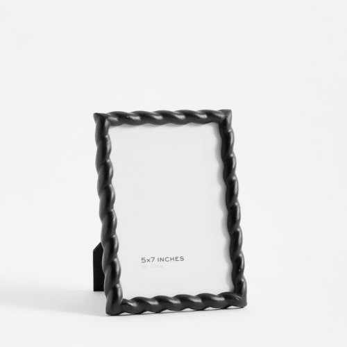 Twisted Black Wood Photo Frame