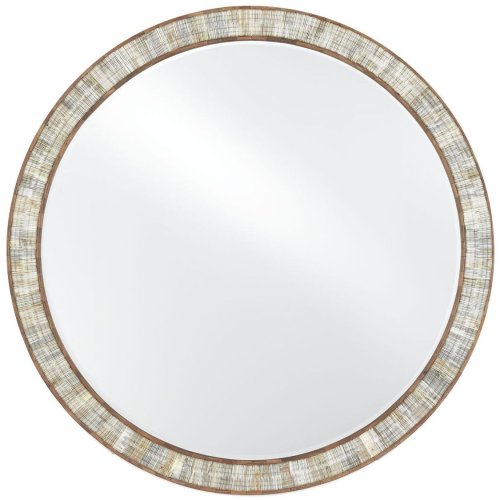 Round Wooden Wall Mirror