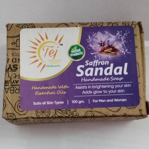 100gm Saffron Sandal Handmade Soap