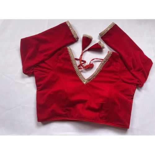Red Fantom Full Sleeve Silk Blouse
