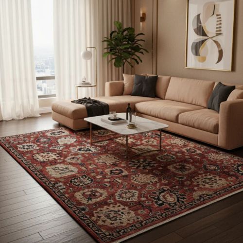 Viraaj Traditional Hand Knotted Brown & Ivory Carpet