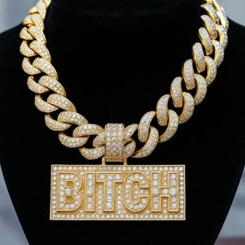 Luxury Hip Hop Gold Diamond Shine Pendant