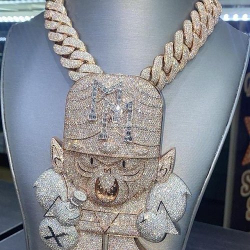 Premium Moissanite Iced Out Mens Pendant