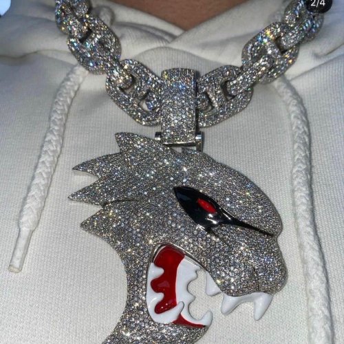 Sterling Silver Hip Hop Iced Pendant