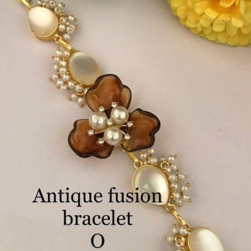 Antique  Mother OF Pearl Fusion Bracelet