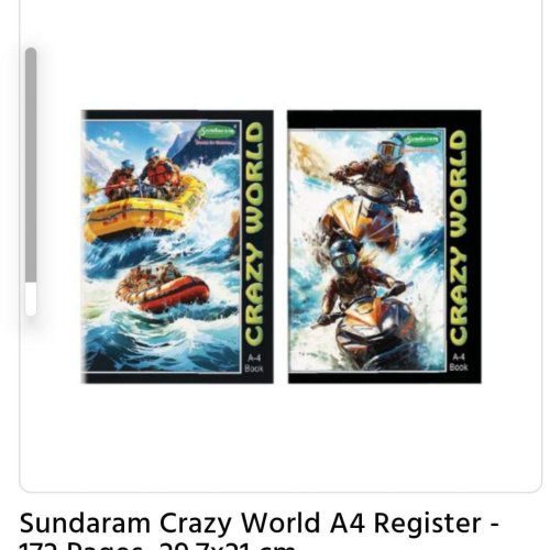 Sundaram Crazy World A4 Register Book