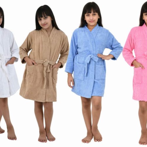7 to 10 Year Girls Terry Kimono Bathrobe