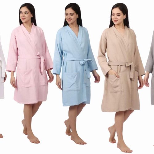 Ladies Waffle Bathrobe