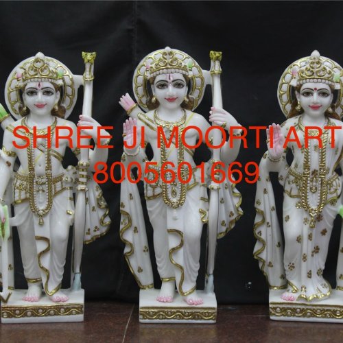 Carved RAM Darbar Marble Statue