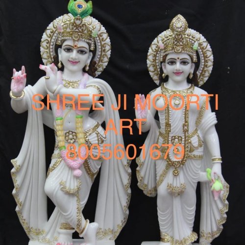 Handmade Marble Radha Krishna Statue