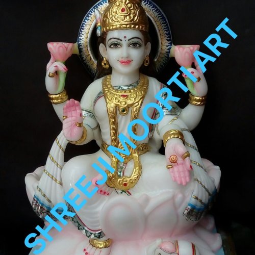 White Traditional Marble Saraswati Maa Statue