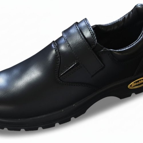 Black Leather Safety Shoes-M1635