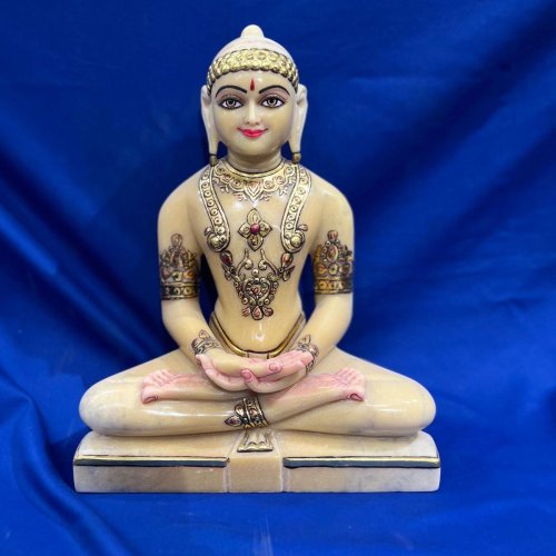 Stylish Marble Jain Mahaveer Statue