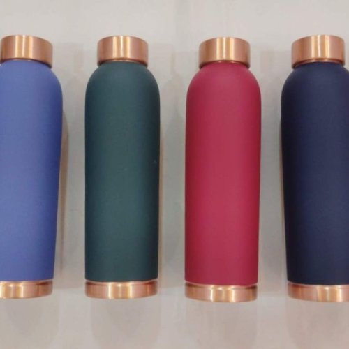 Copper Water Bottle Rubberised Paint
