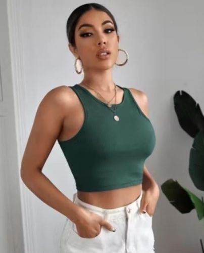 Ladies Green Loop Tank Top