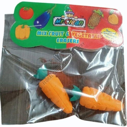 3D Carrot Rubber Eraser Set