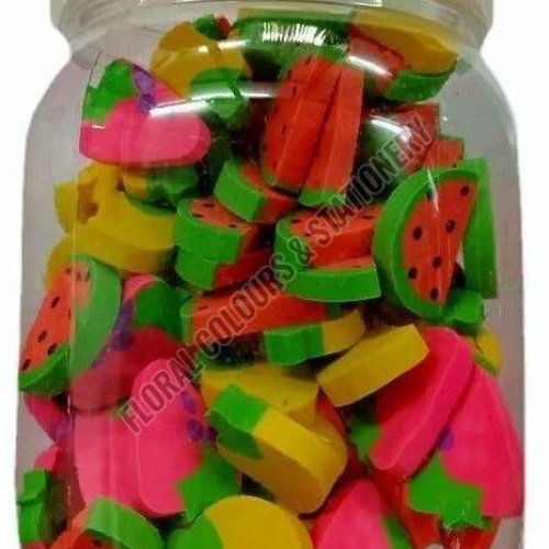 Fruit Shape Stationery Eraser Jar