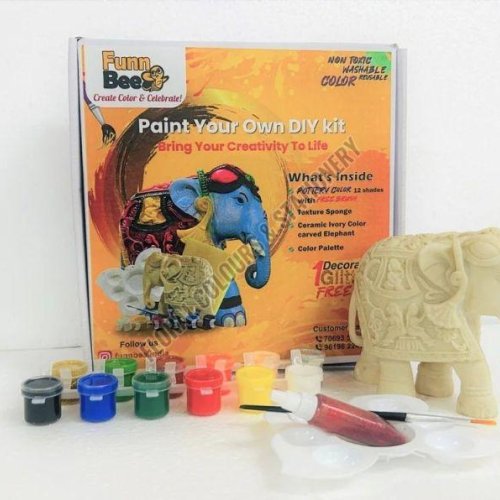 Funn Bee 3D Elephant Painting Craft Kit