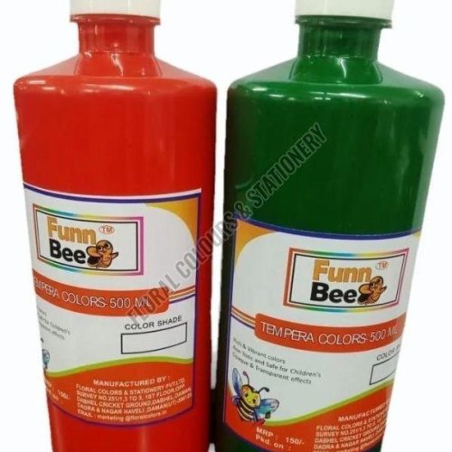 Funn Bee 500ml Red & Green Tempera Colors Bottle Set