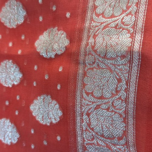 3 Piece Pure Georgette Banarasi Suits Set