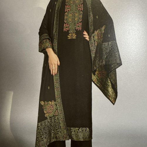 Black Reshan Weaving Woolen Suit