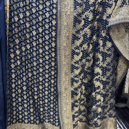 Blue Embroidered Ladies Georgette Suit
