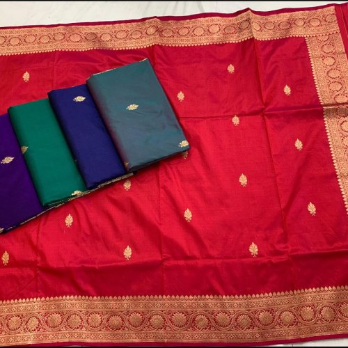 3 Piece Butti Weaving Pure Kattan Silk Suit