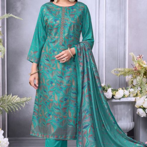 3 Piece Green Ladies Wool Suit